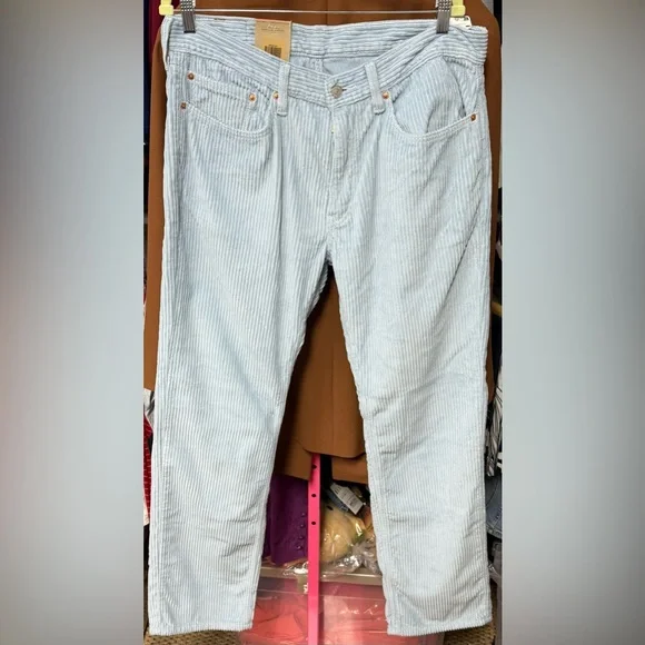 Levi’s men’s size 34W 32L heavy corduroy pants light baby blue 559 relaxed $70 - Picture 2 of 7